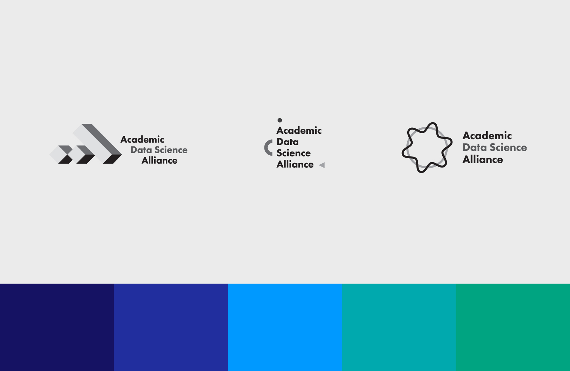 3 options for the ADSA logo design for the client to choose from