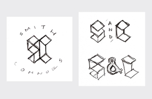 Sketches of possible logos for Smith and Connors.