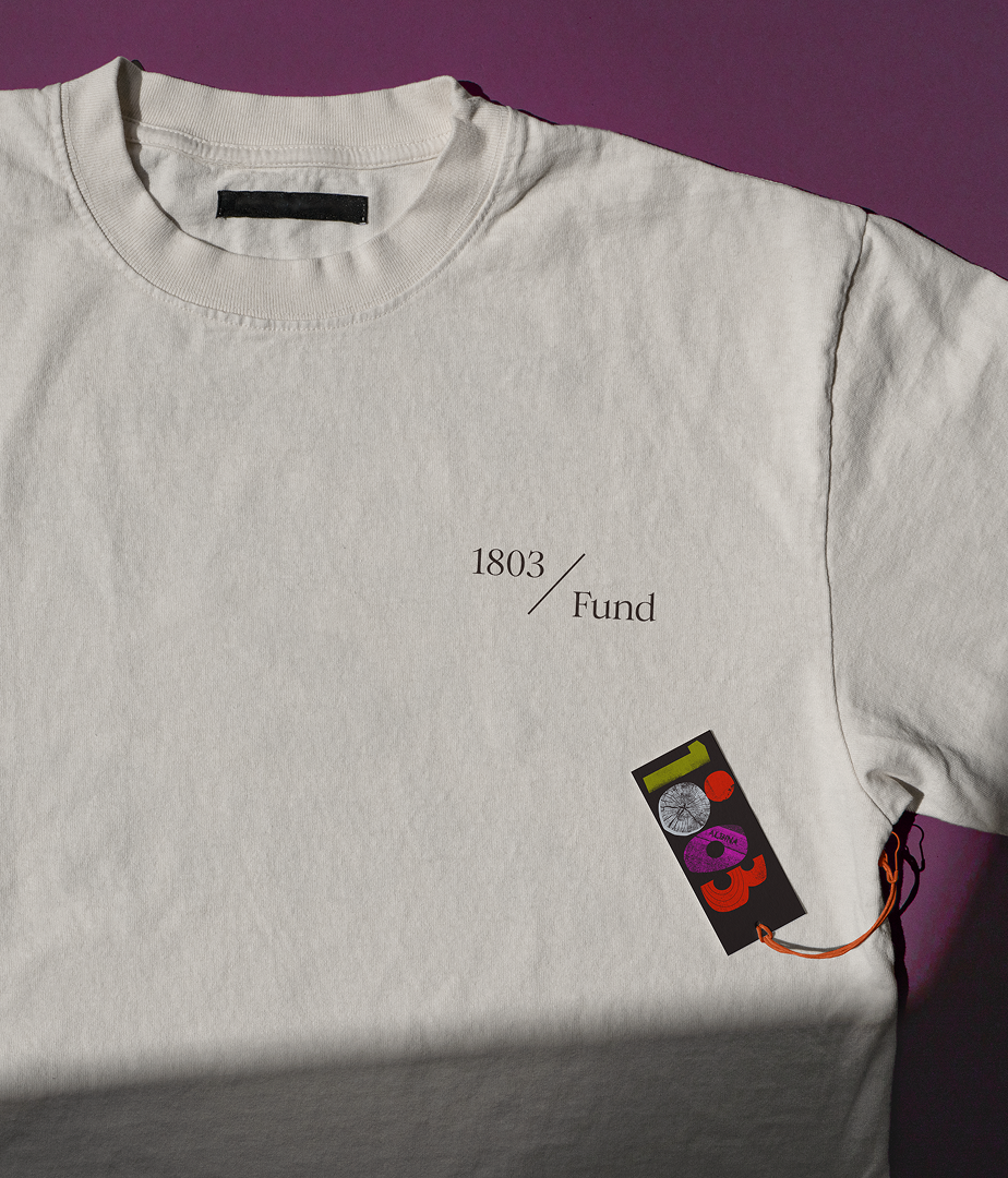 1803 Fund T-shirt mockup.