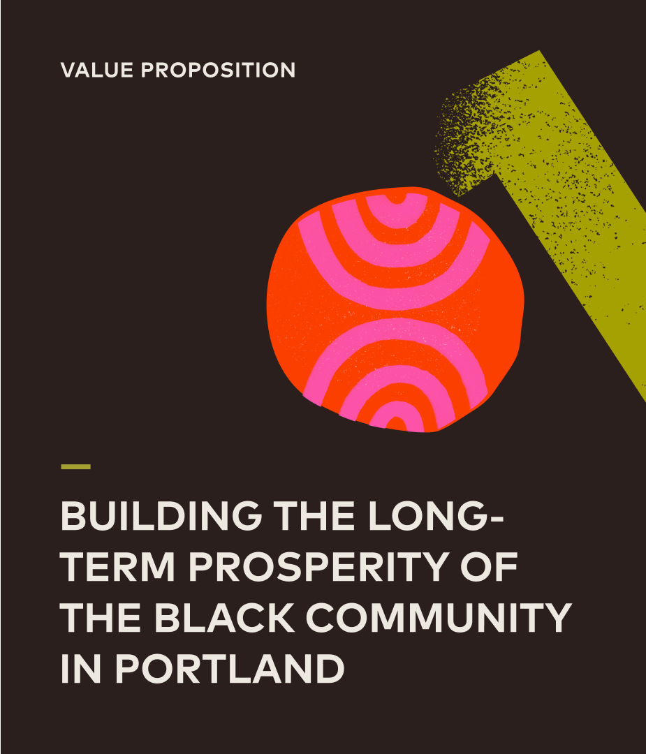 Value proposition card with vibrant circular graphic and number 1 in green.