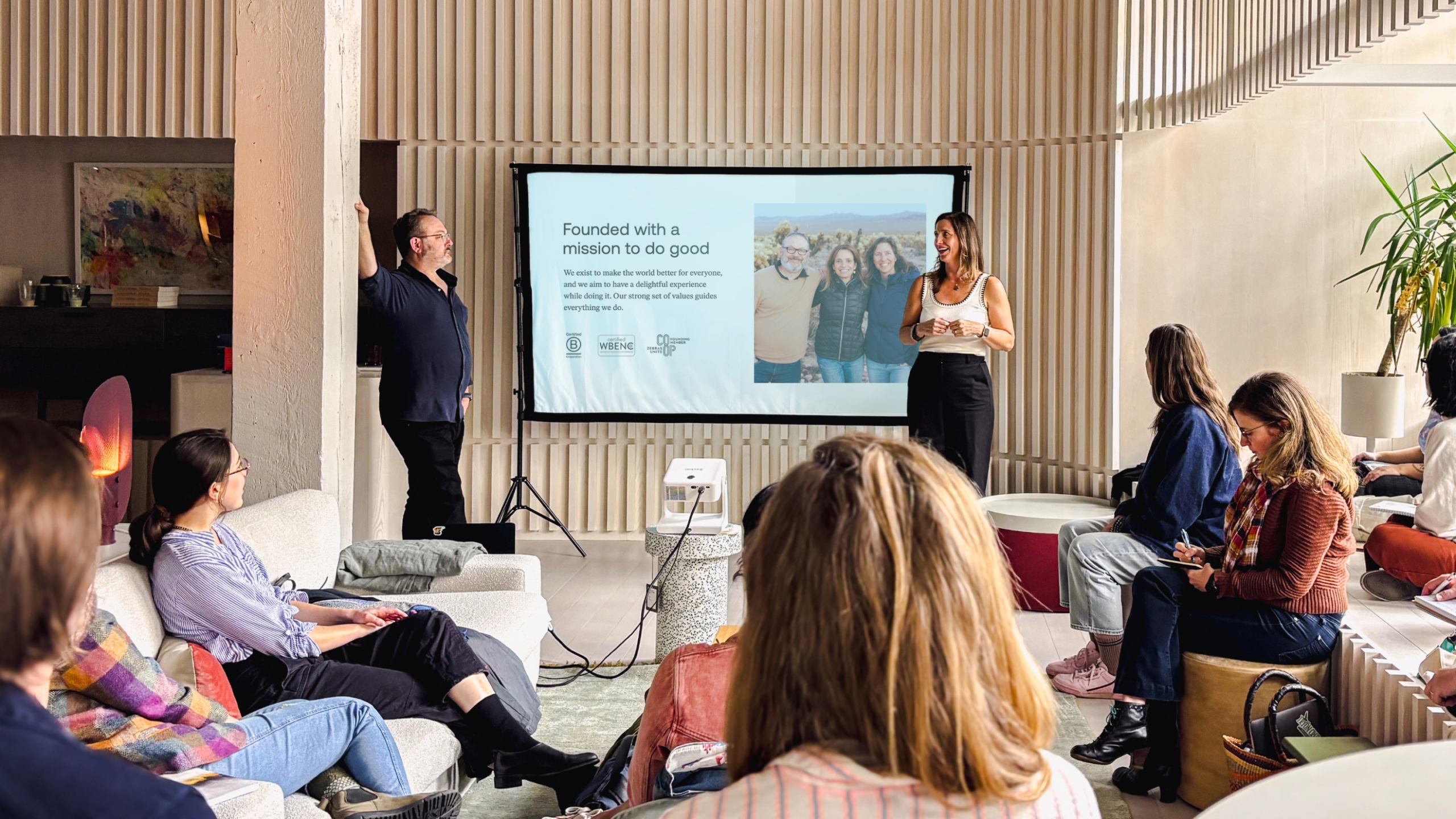 Scott & Talie Smith speaking at Design Month Portland.