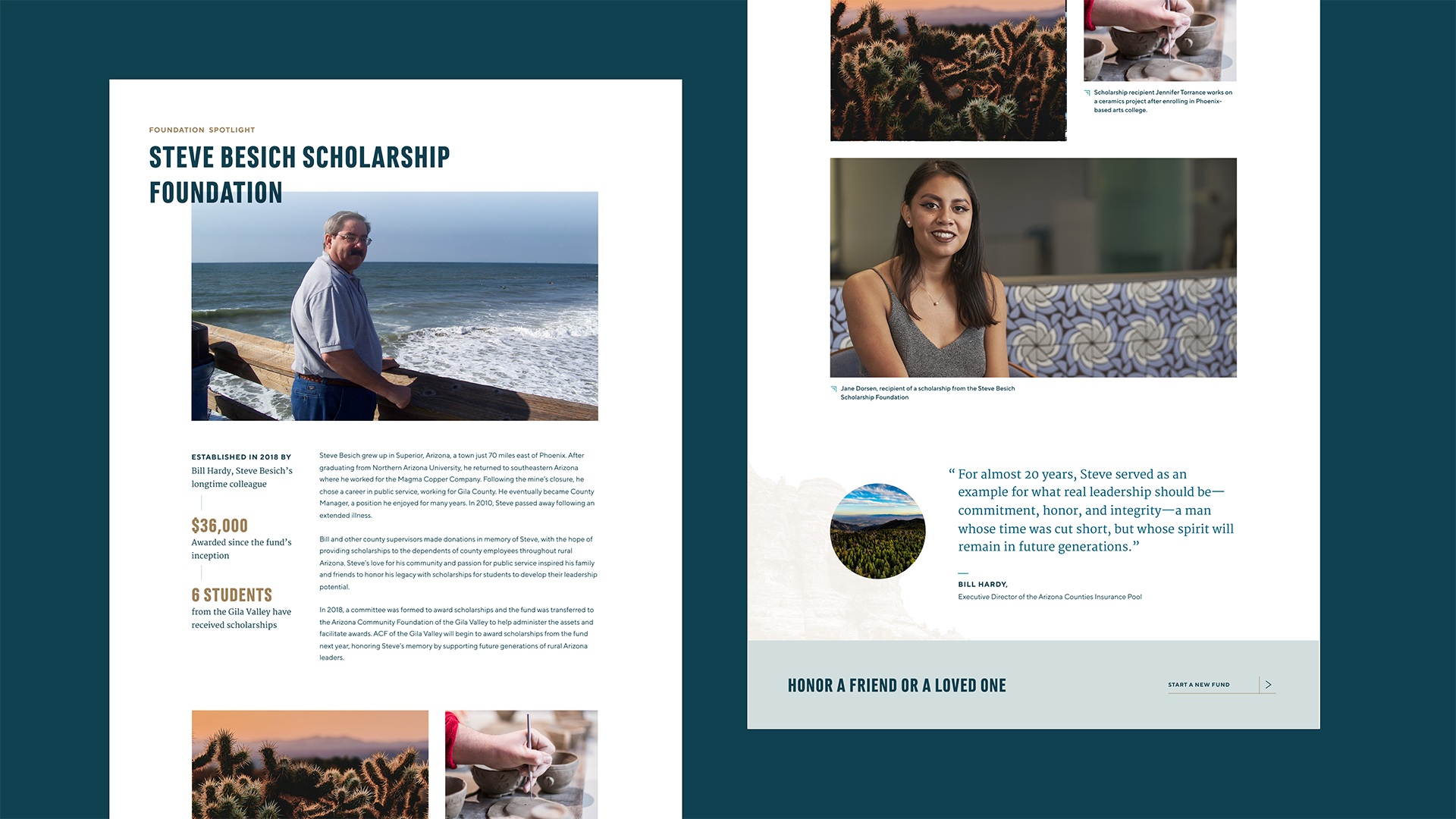Story blocks let ACF highlight community stories throughout the site.