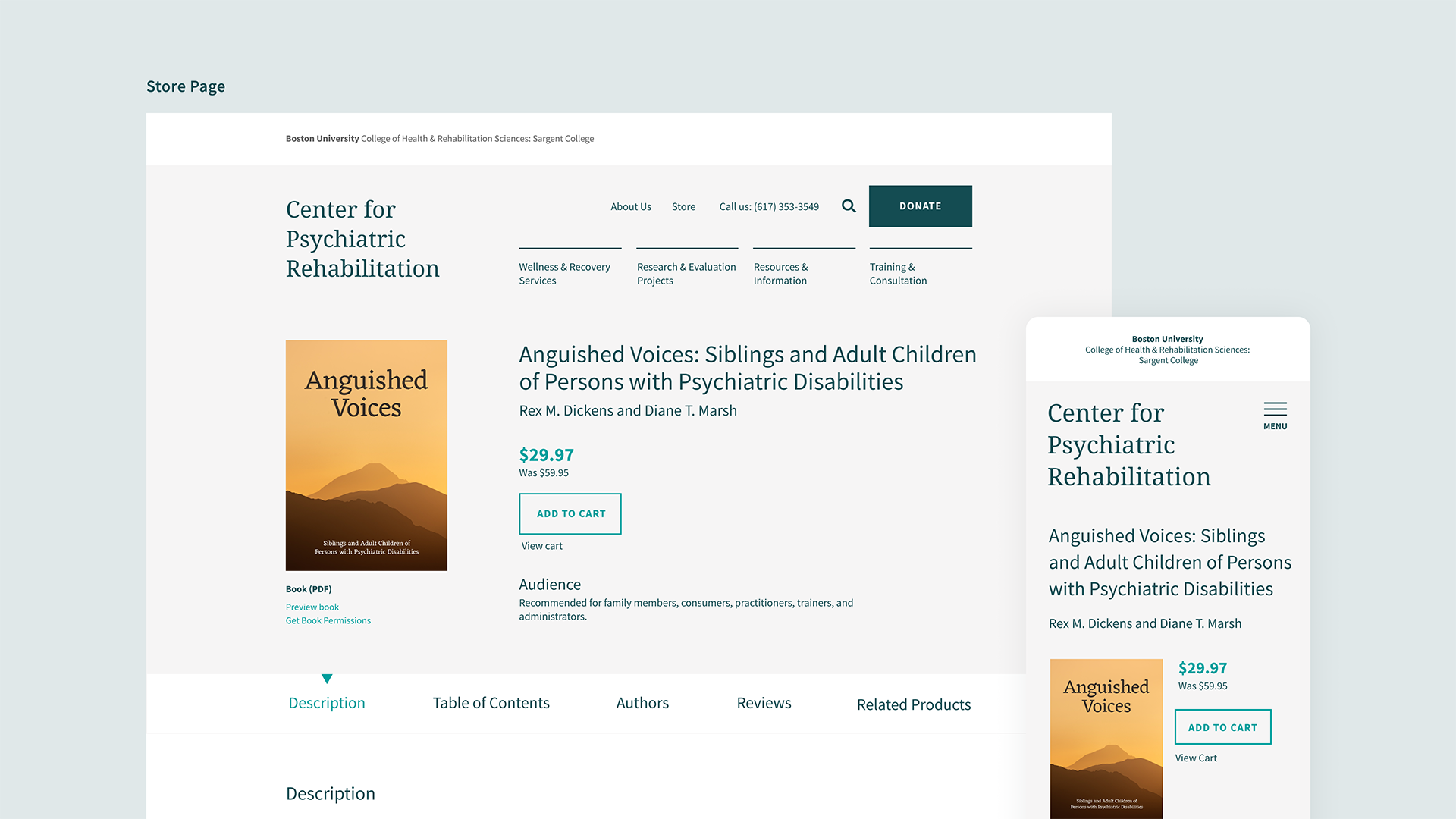 The shop page on the website allows visitors to purchase ebooks and other resources.