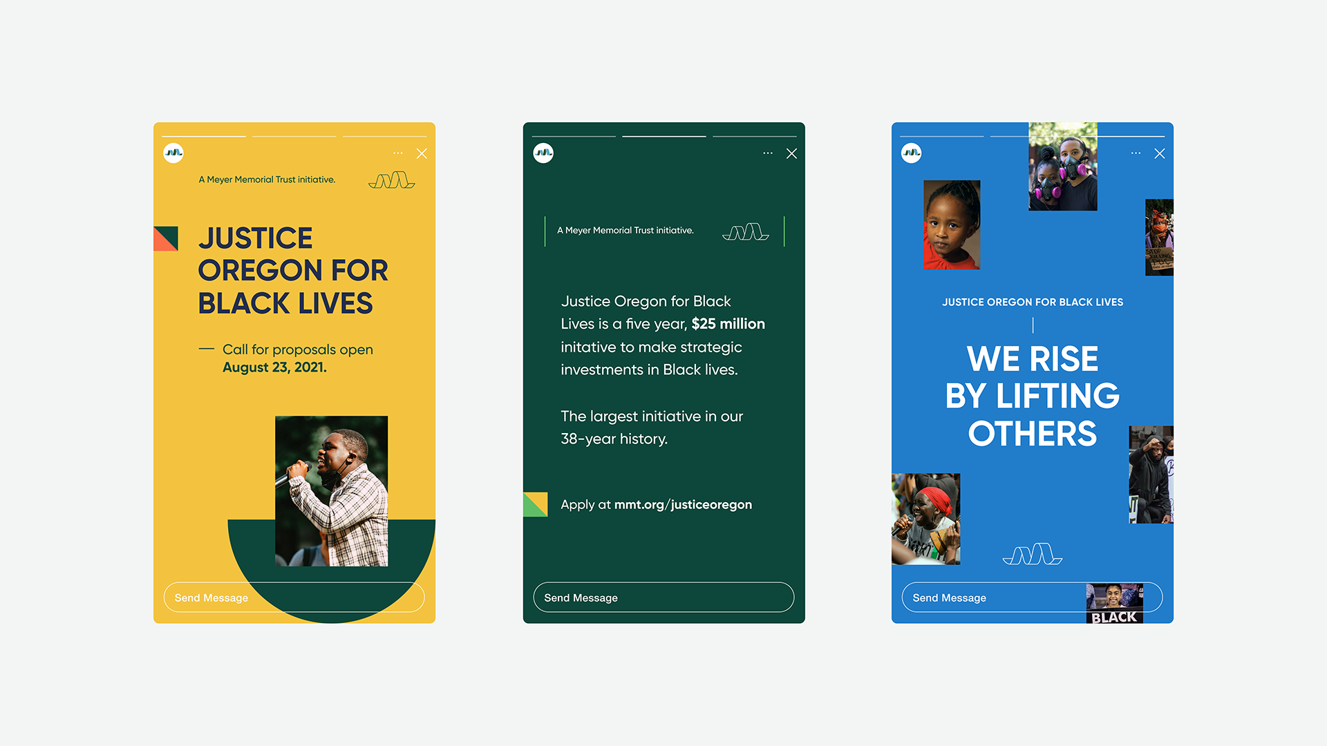3 sample social media templates designed for various brand messaging and use cases.