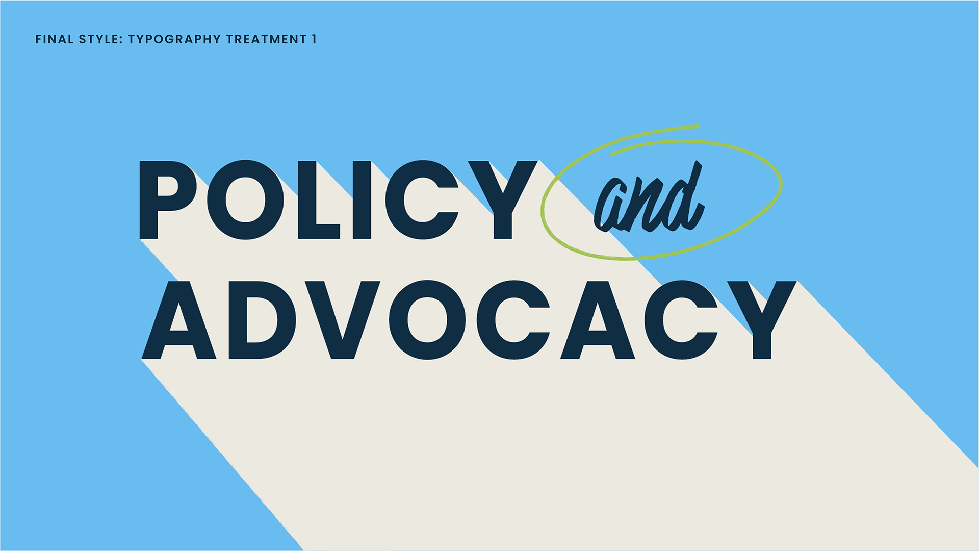 The final version of the text frames used the styling from the first and second iterations interchangeably.