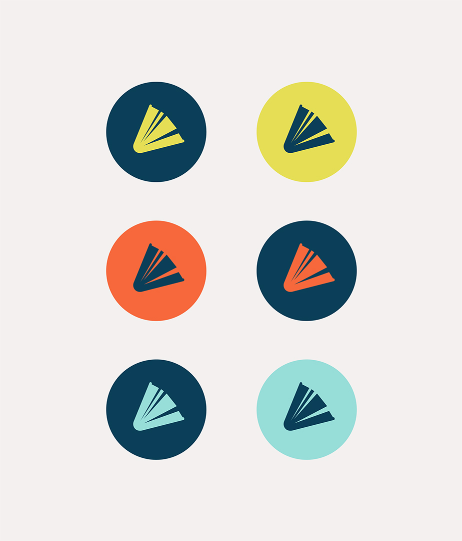 Logo mark variations for WCCLS, using the brand palette.