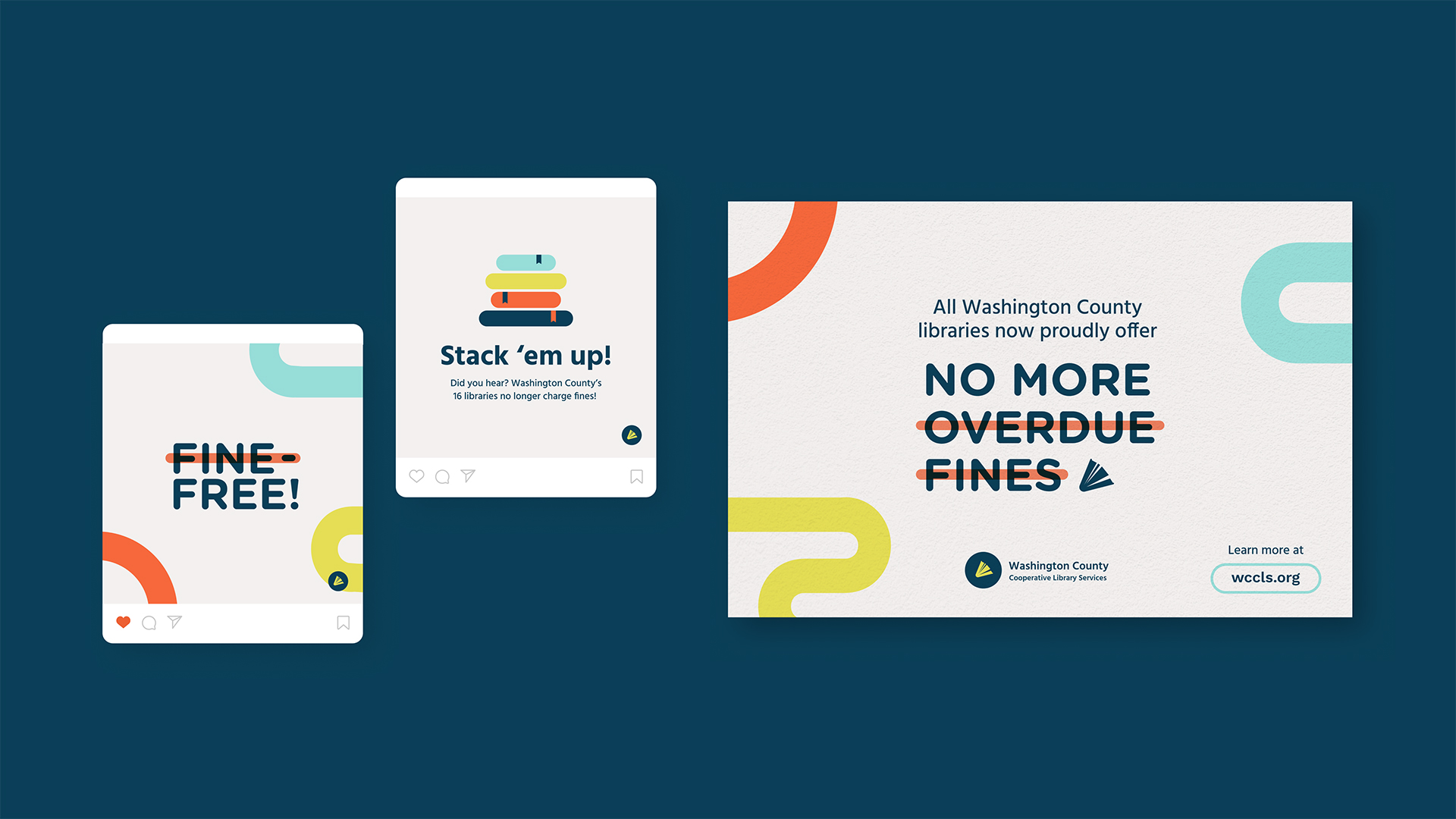 Washington County Cooperative Library marketing materials.