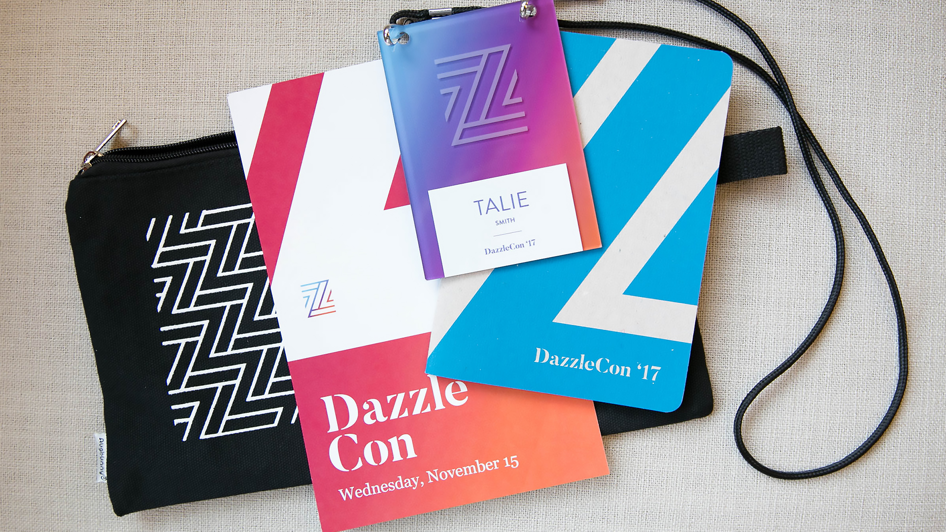 Collage of marketing materials for DazzleCon 2017.