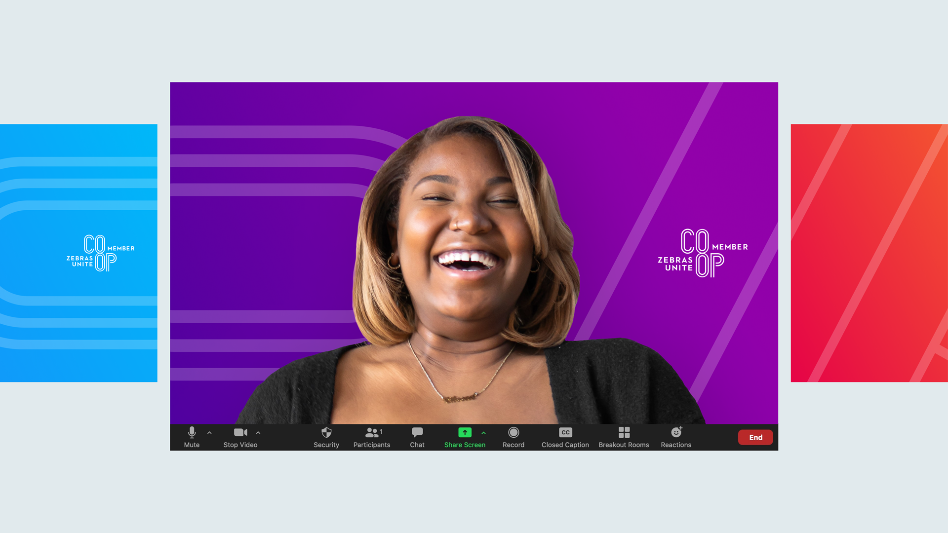 Zoom backgrounds for new Zebras members.