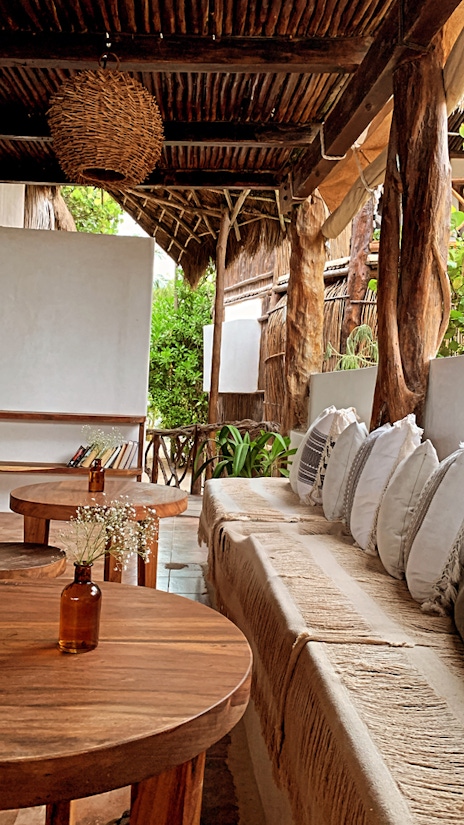 Restaurant in a resort in Tulum Mexico