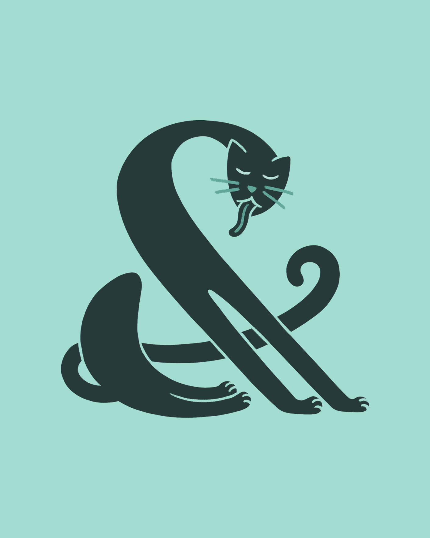 S&C brand ampersand as an animated cat