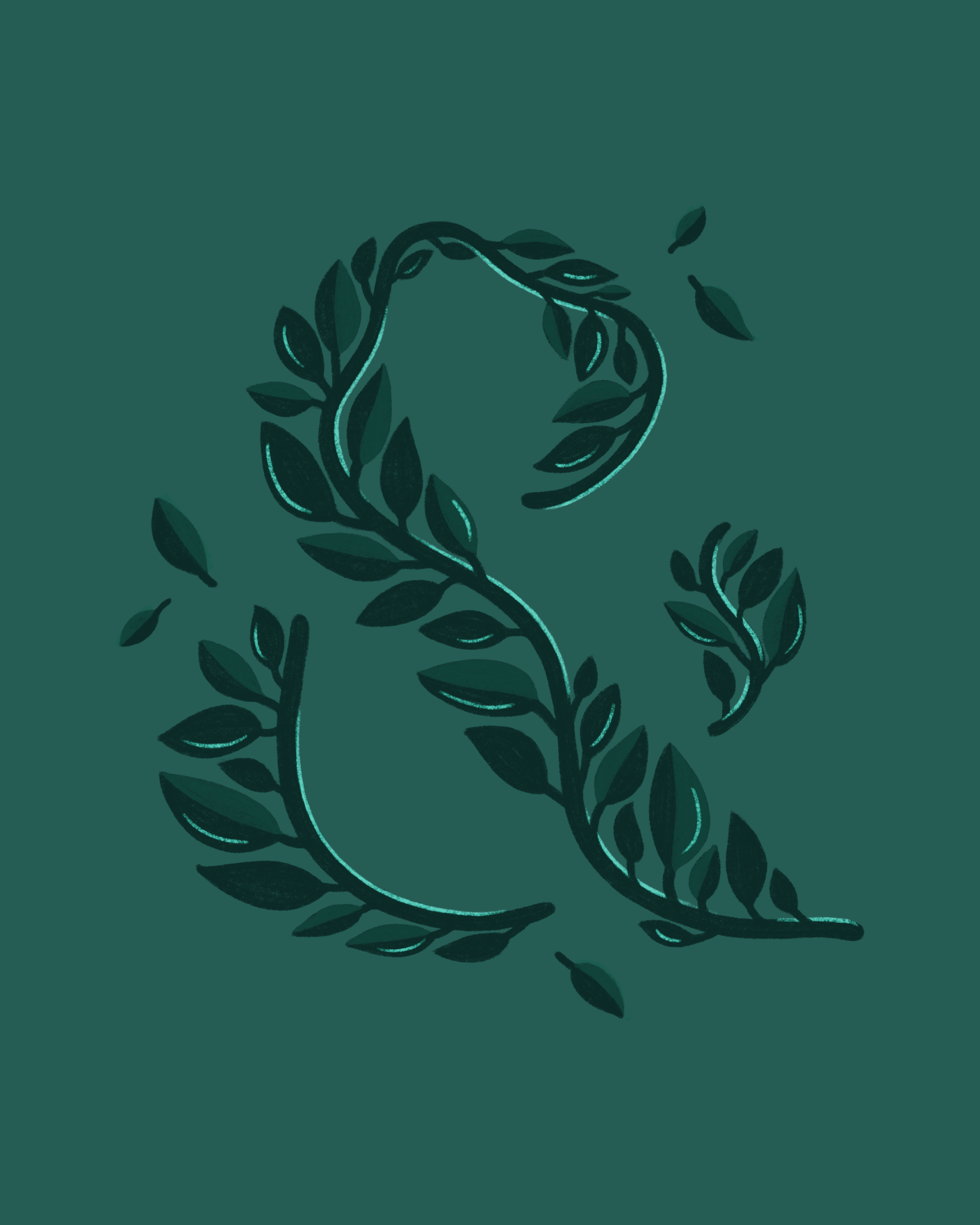 S&C brand ampersand illustrated as a leafy garland (animated)
