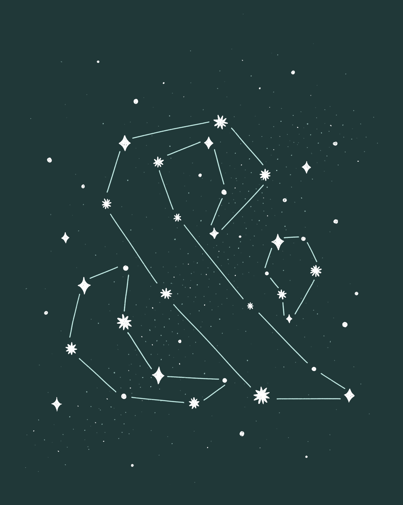 S&C ampersand illustrated as an animated starry constellation