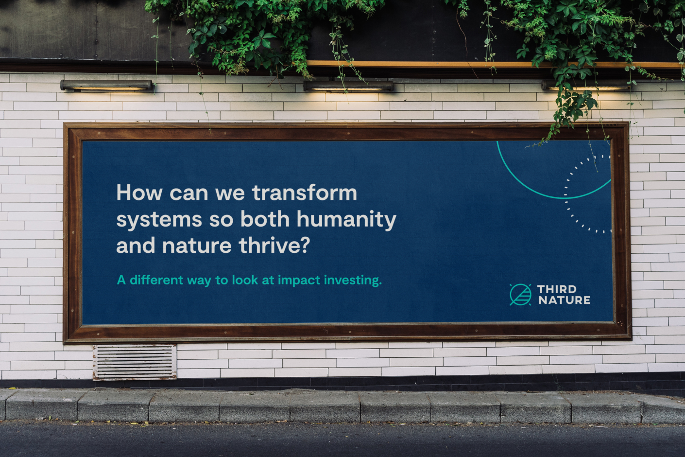 A mockup of a branded billboard for Third Nature