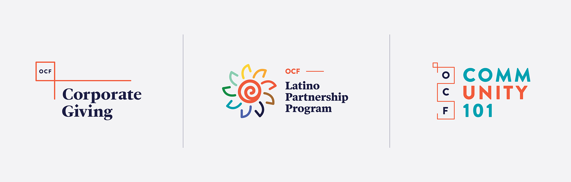 Oregon Community Foundation partnership program logos.