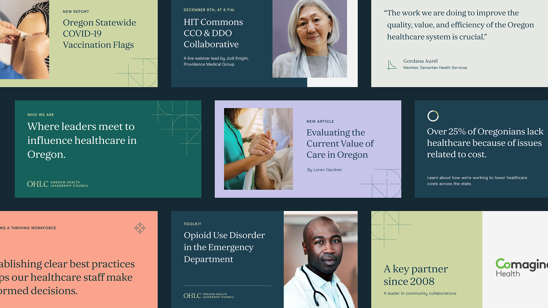 A grid of social media design templates for LinkedIn.
