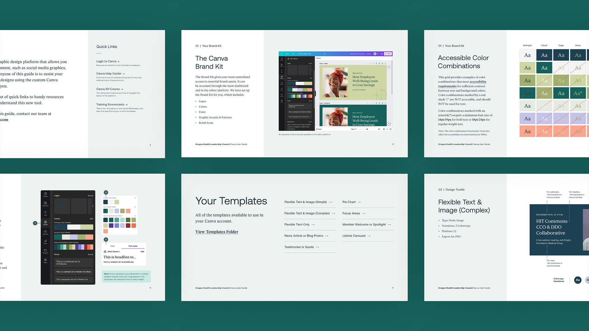 Pages from the Canva User Guide.
