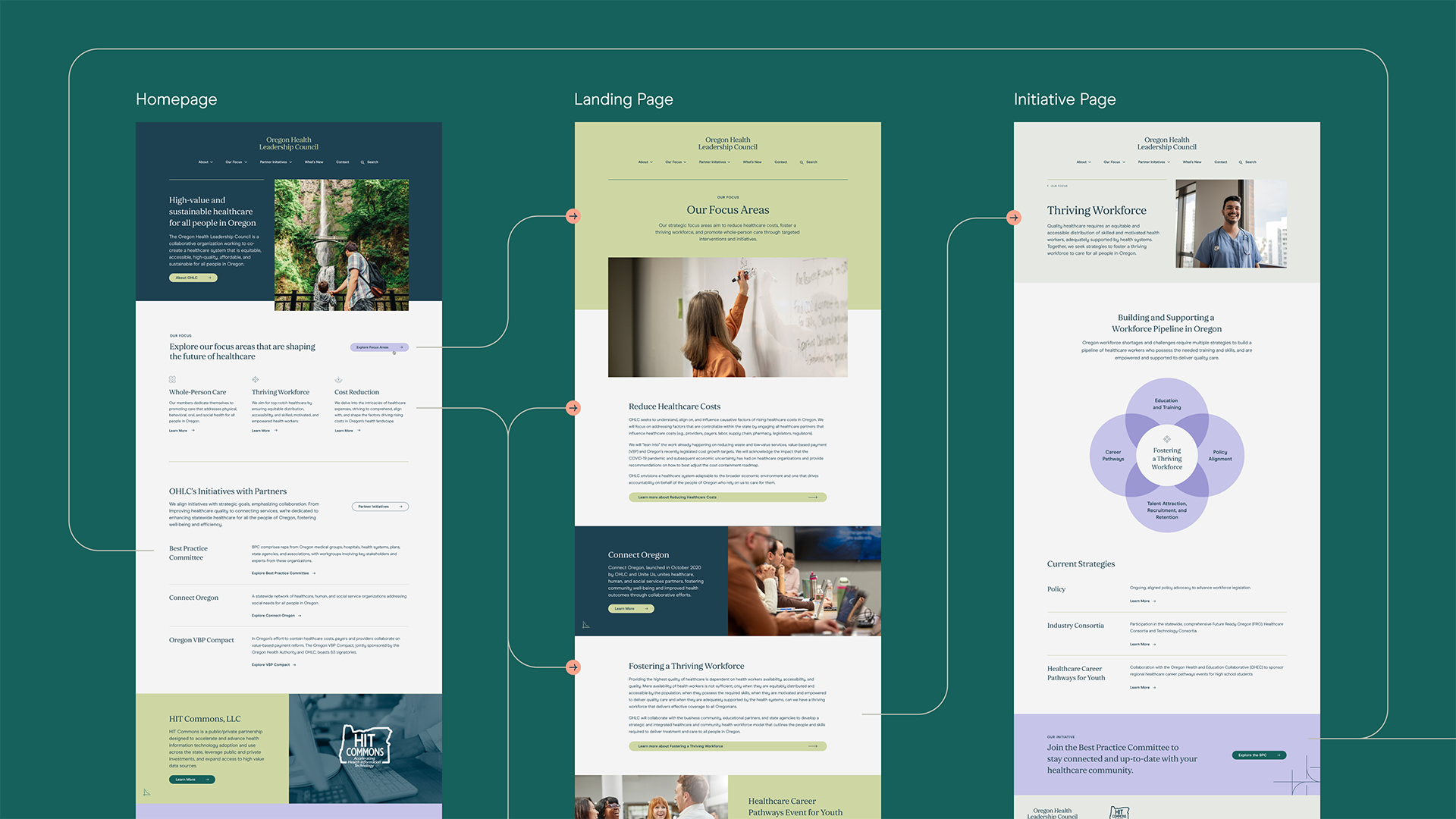 An information architecture example from the OHLC website.