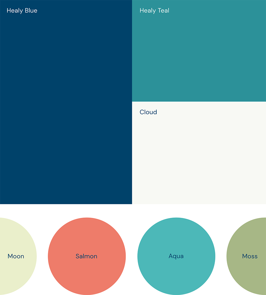 The Healy Foundation color palette.