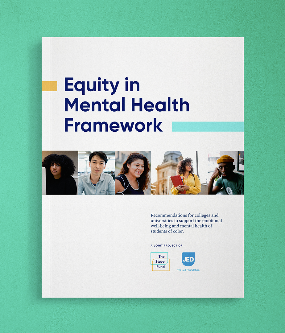 Booklet cover with new Steve Fund branding.