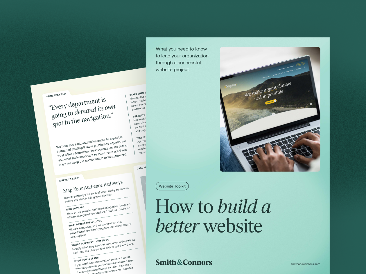 The cover of our toolkit: how to build a better website